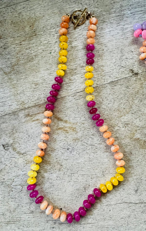 Chakras Necklace Knotted Gemstones Chakras Necklace Knotted Gemstones