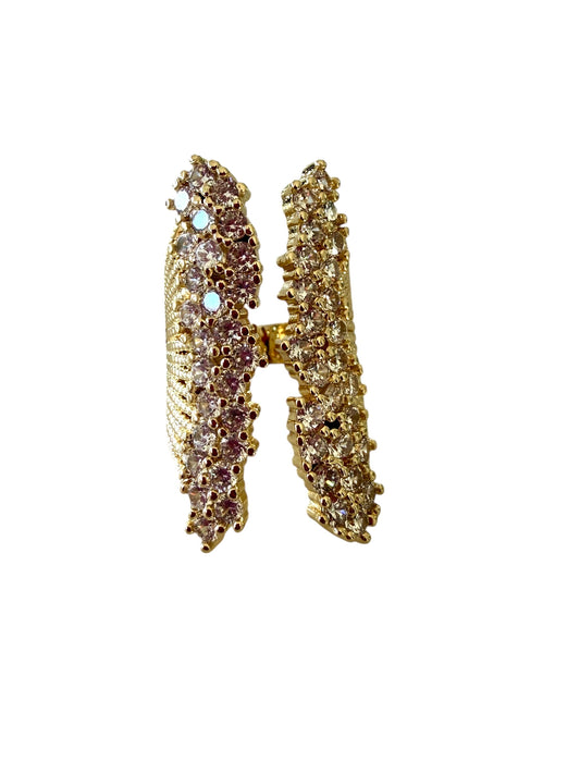 Brandi Ring - Adjustable cluster cz gold plated party ring Brandi Ring - Adjustable cluster cz gold plated party ring