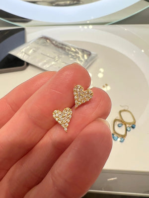 CZ heart studs Sonya Renee CZ heart studs Sonya Renee