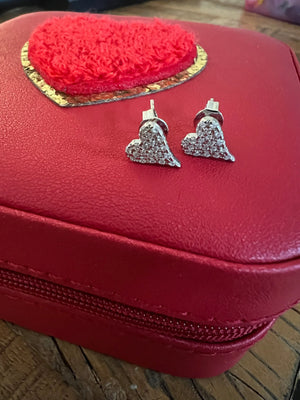 CZ heart studs Sonya Renee CZ heart studs Sonya Renee