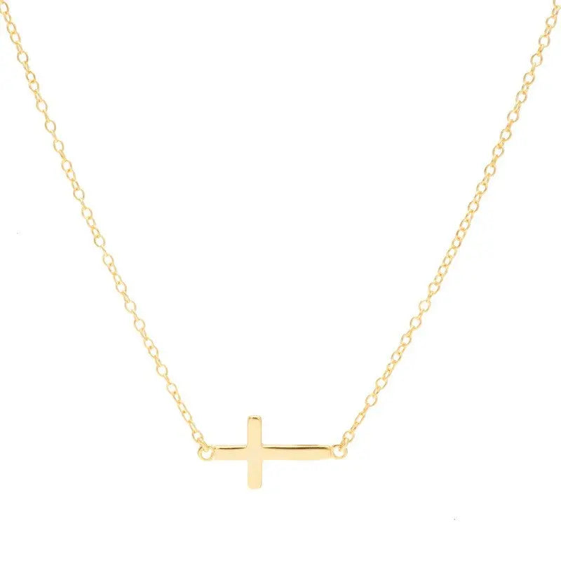 Flat cross deals necklace