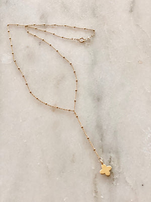 Cross Y Drop Necklace Sonya Renee