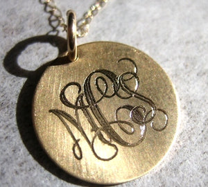 14kt Gold Disc on Chain Sonya Renee 14kt Gold Disc on Chain Sonya Renee