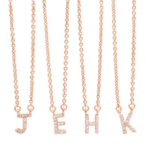 Pave Initial Necklace (Gold, Rose, or Silver tone) Sonya Renee Pave Initial Necklace (Gold, Rose, or Silver tone) Sonya Renee