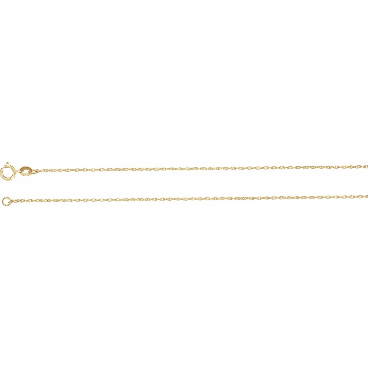 14kt yellow gold rope chain 1mm Sonya Renee