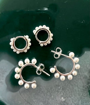Pearl Mid & Micro Hoops Sonya Renee Pearl Mid & Micro Hoops Sonya Renee
