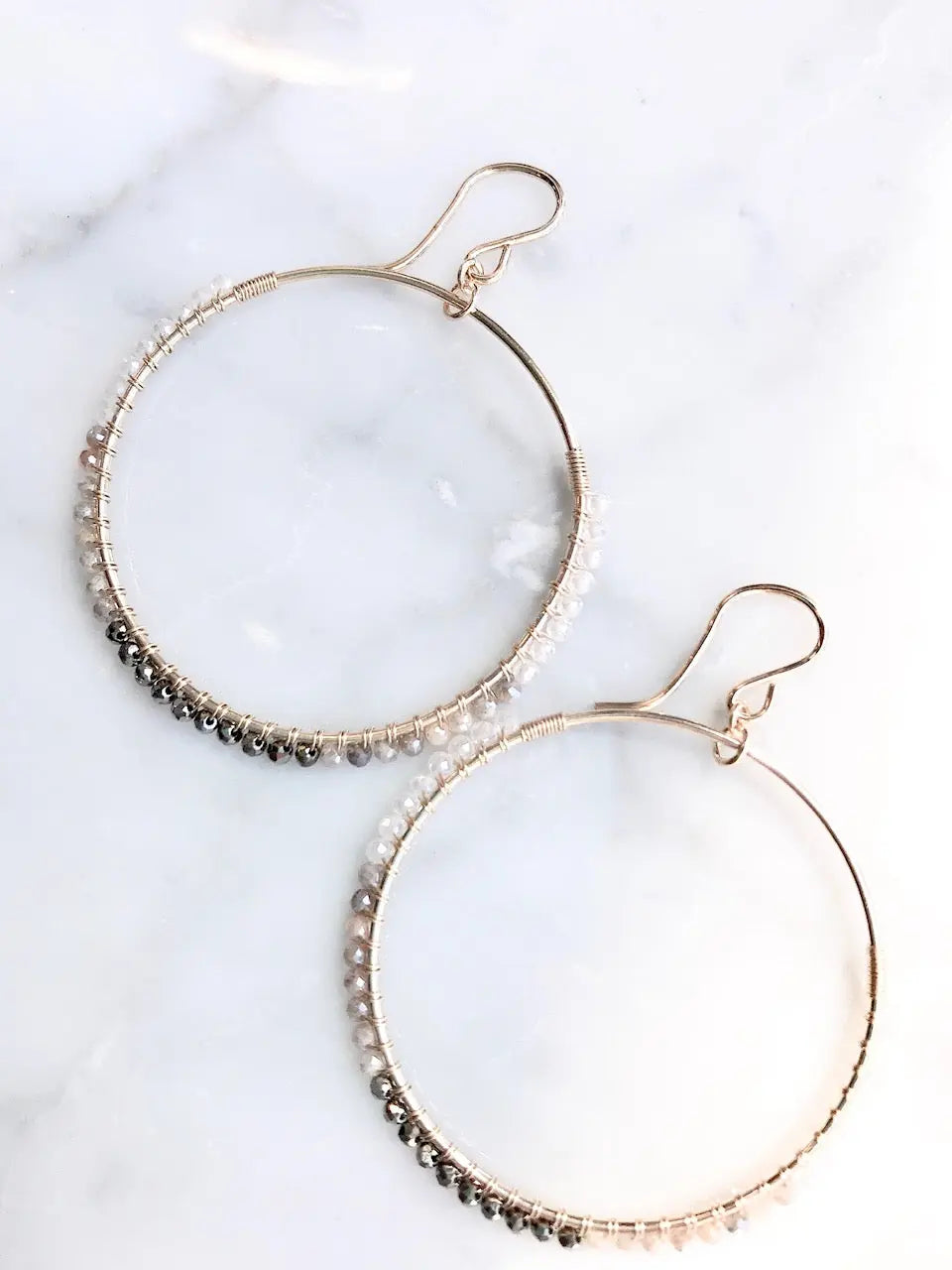 Neutral ombre hoops Sonya Renee