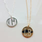 18mm Gold Vermeil Engraved Disc Sonya Renee