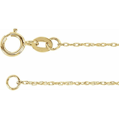 14kt yellow gold rope chain 1mm Sonya Renee