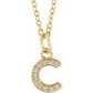 Petite Diamond Initial on chain Sonya Renee