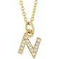 Petite Diamond Initial on chain Sonya Renee