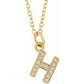 Petite Diamond Initial on chain Sonya Renee