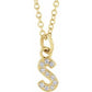 Petite Diamond Initial on chain Sonya Renee