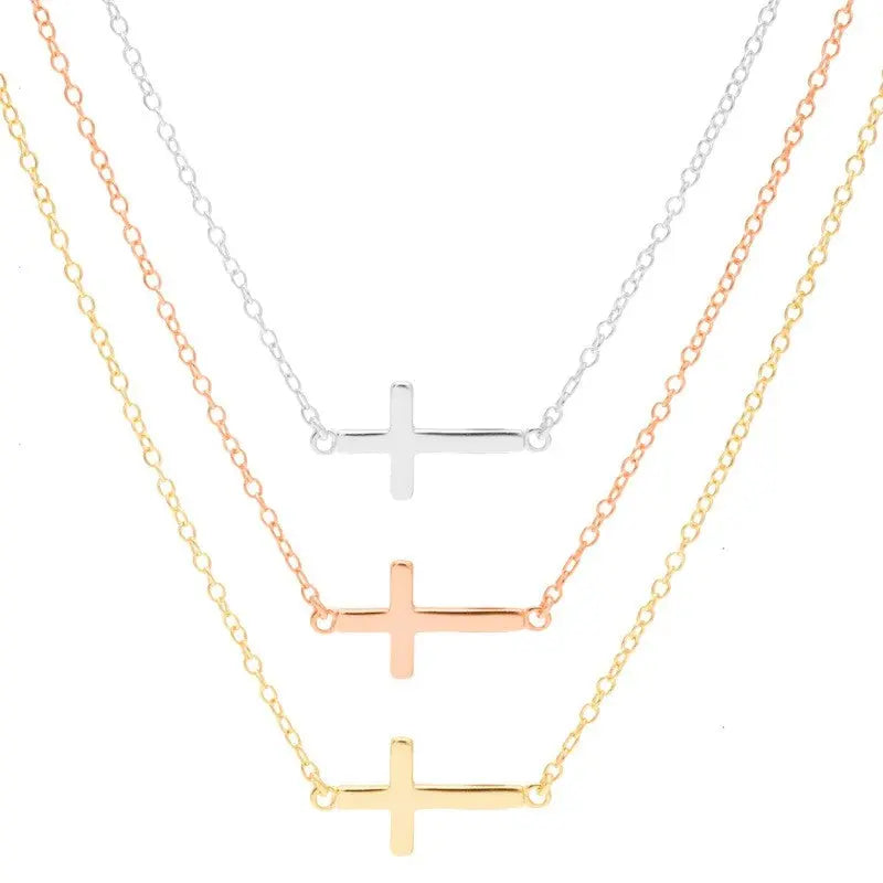 Flat Cross Necklace Sonya Renee