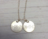 Just DISCS (no chain) 14kt Gold Disc Initials (Best Seller) Sonya Renee