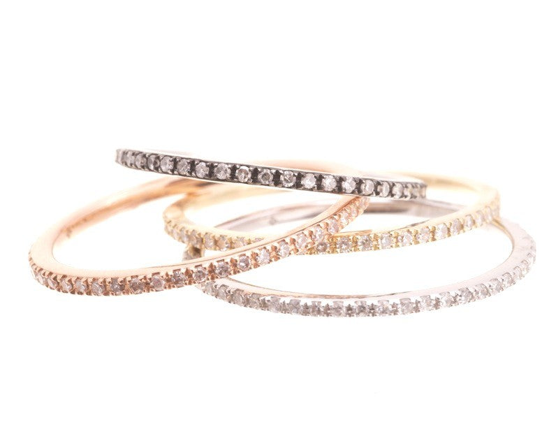 Pave Diamond Stack Bands