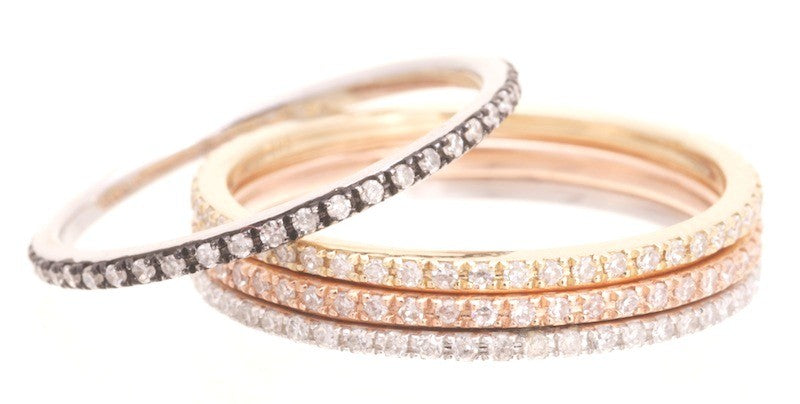 Pave Diamond Stack Bands